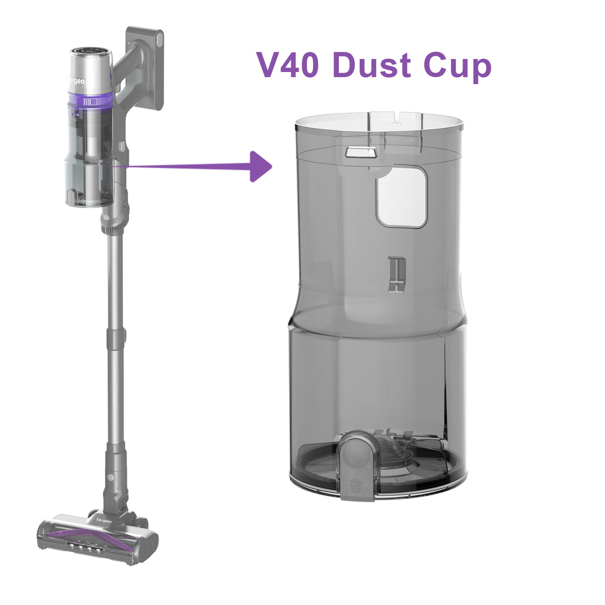 Tergeo V40 Dust Cup without Filtration System