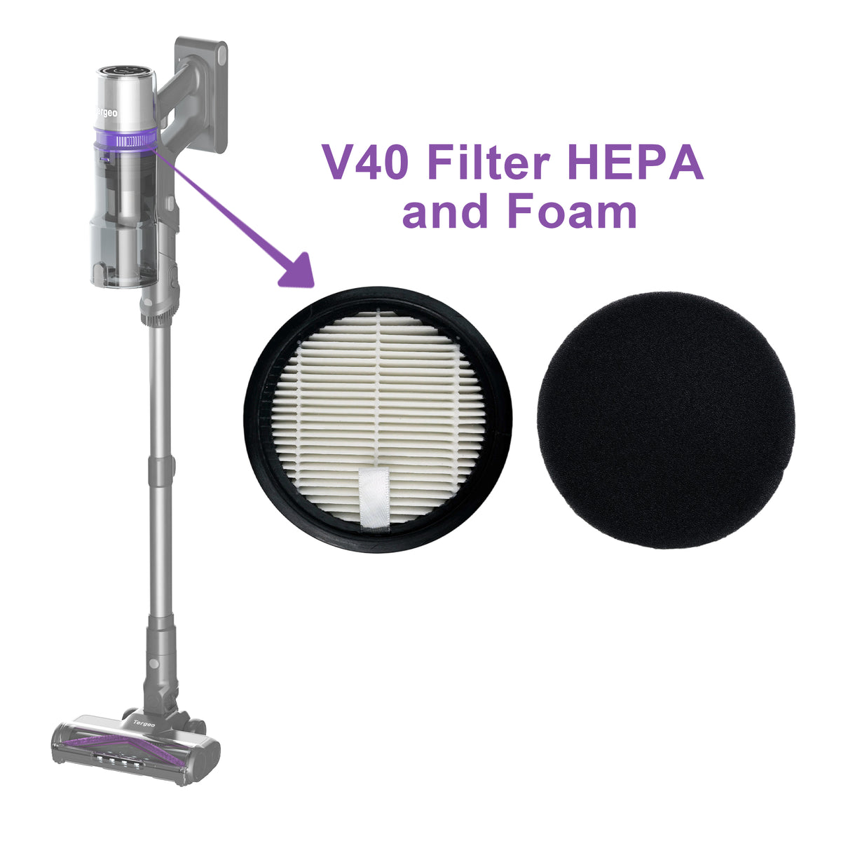 Tergeo V40 HEPA & Foam Filters