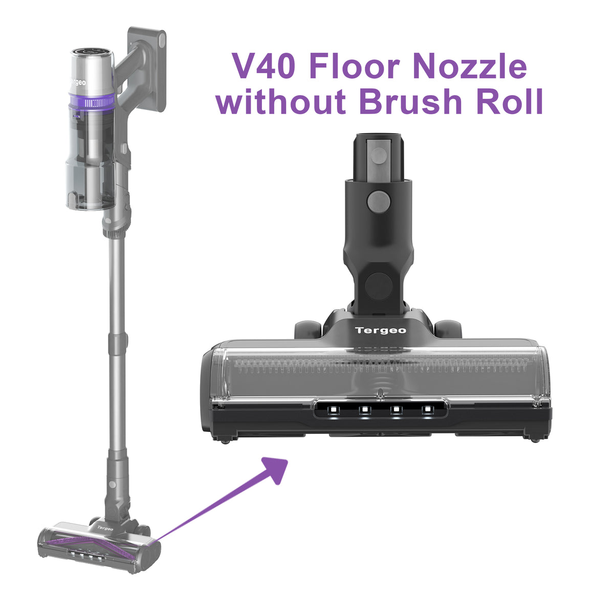 Tergeo V40 Floor Nozzle without Brush Roll