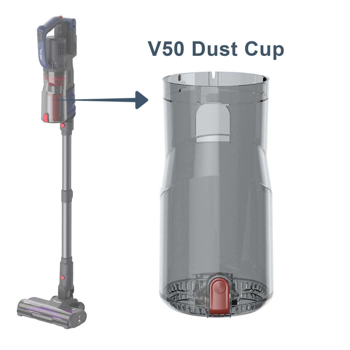 Tergeo V50 Dust Cup without Filtration System